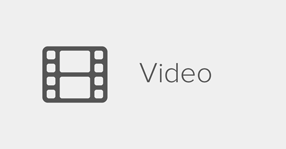 Icon showing a film strip and the word, "Video."