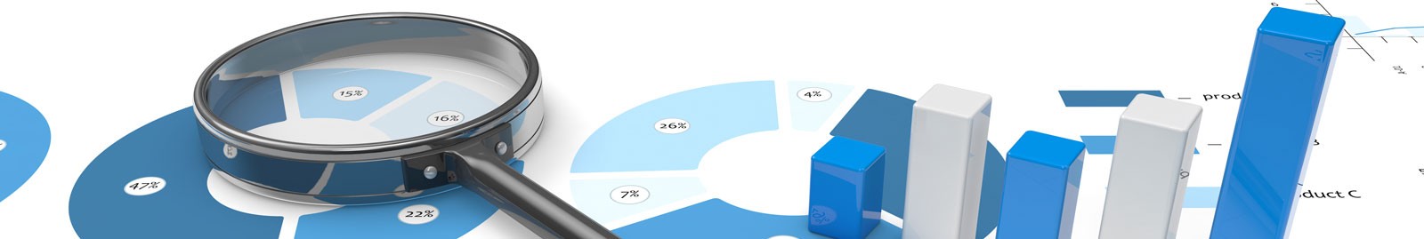 Landing page hero image of financial planning charts and tools. 