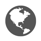 Icon representing a globe.