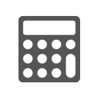 Icon representing a calculator.