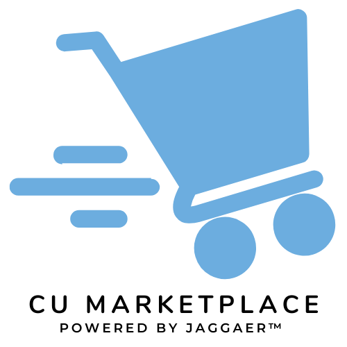 CU Marketplace logo of shopping cart that says "Powered by Jaggaer"