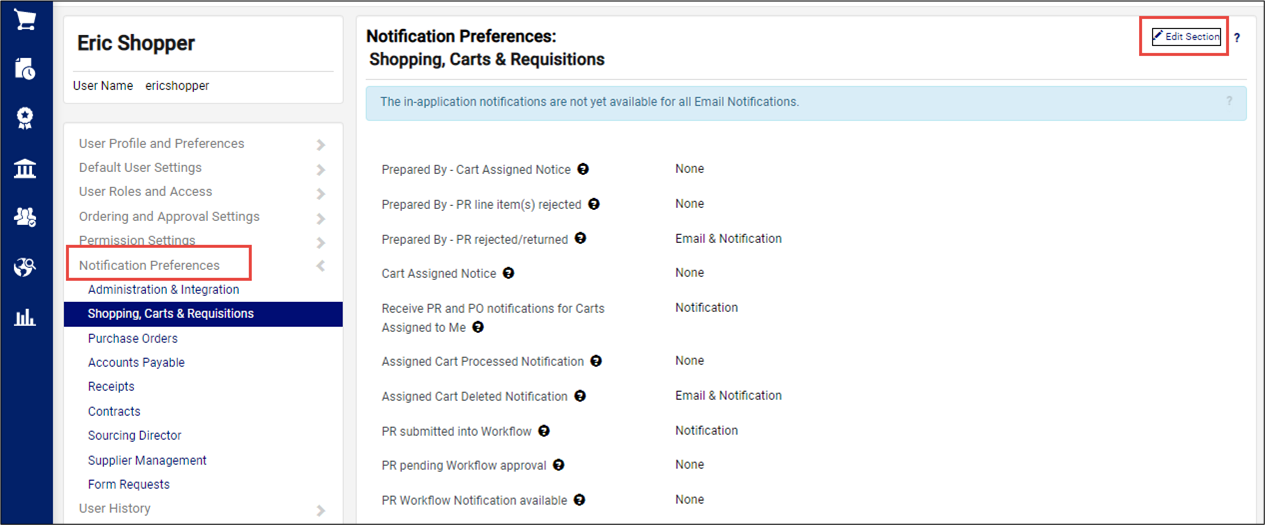 CU Marketplace Notification Preferences