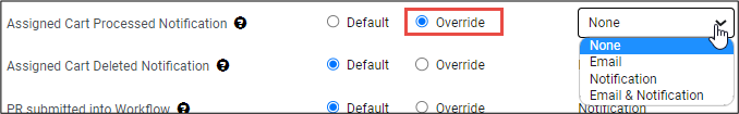 CU Marketplace Notfication Override