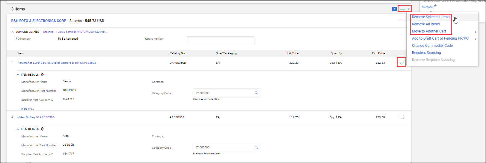 CU Marketplace Directly Modifying Cart