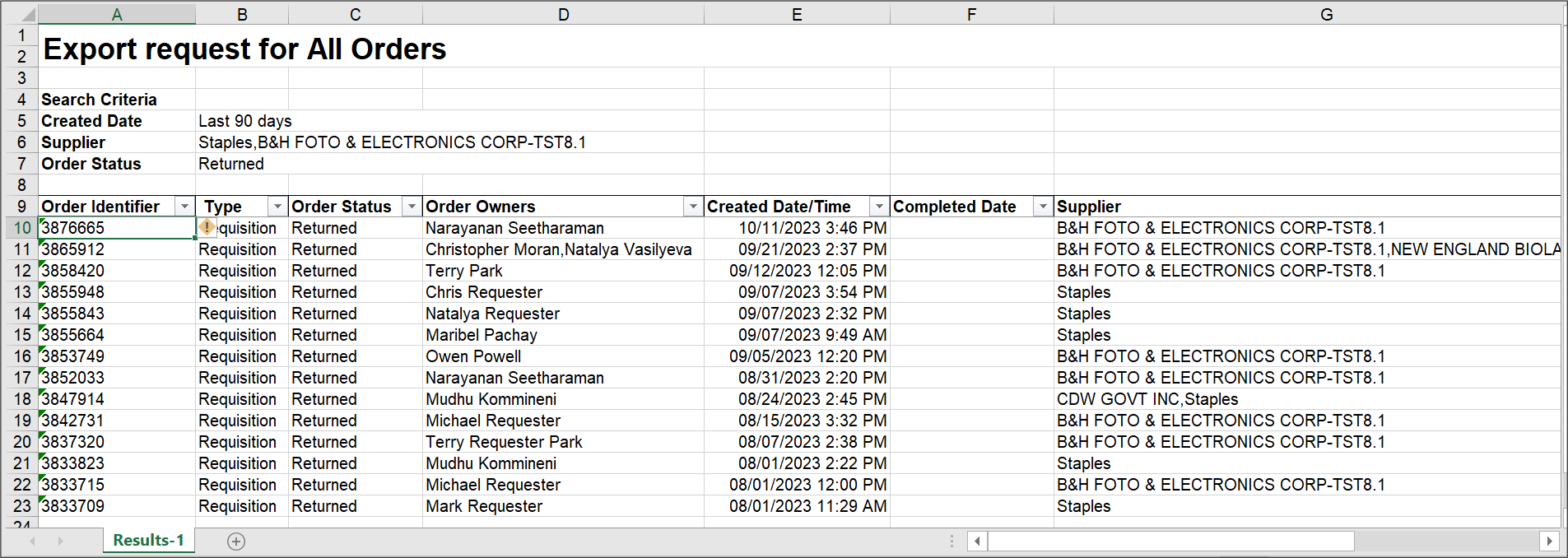 CU Marketplace Exported Search Excel