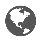 Icon representing a globe.
