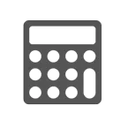 Icon representing a calculator.
