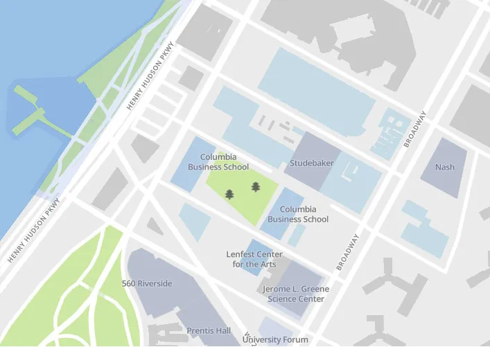 Map of Manhattanville campus.