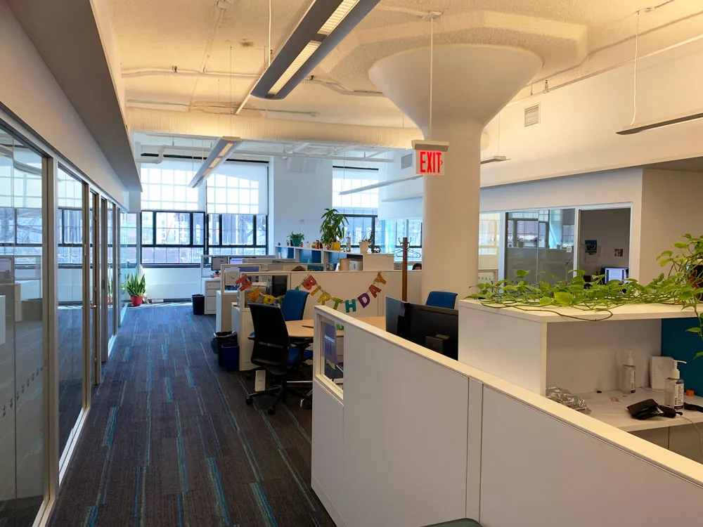 Smaller office setting of the Studebaker Building