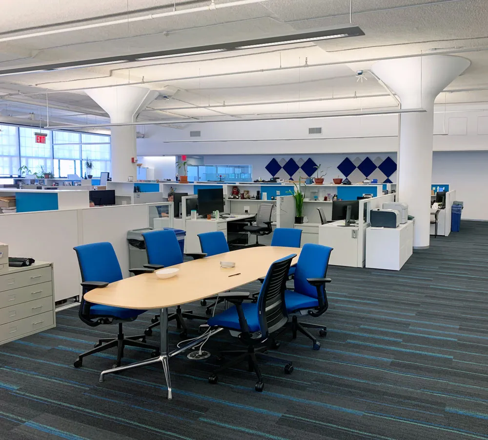 Open office setting of the Studebaker Building.