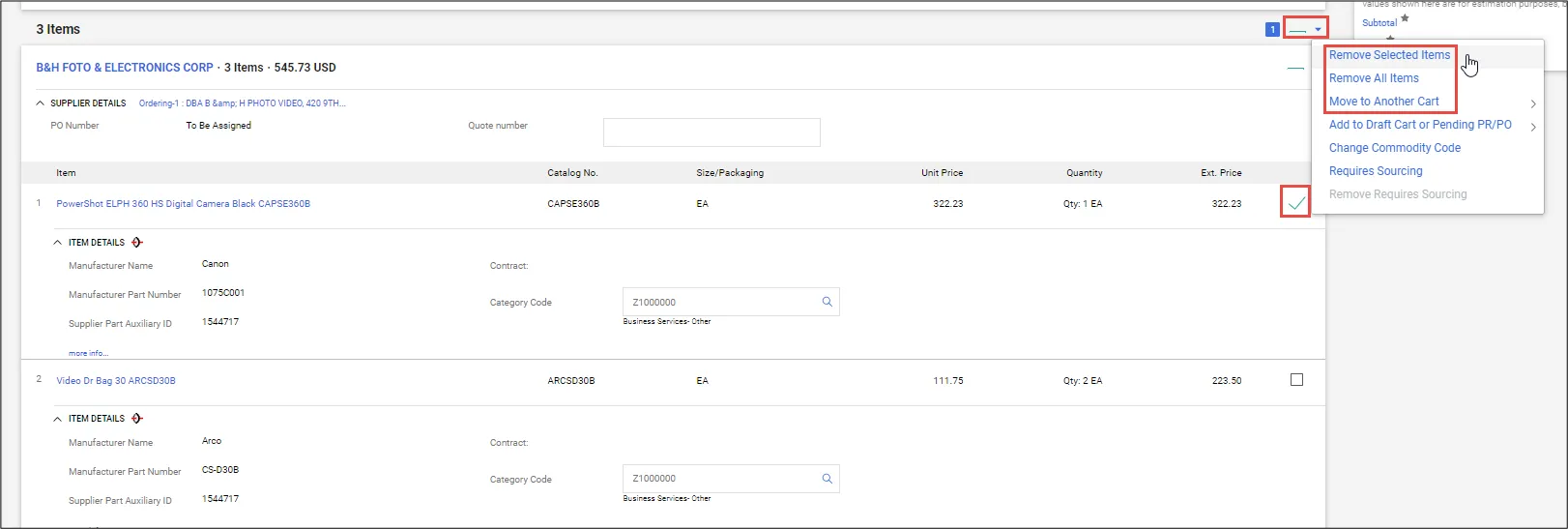 CU Marketplace Directly Modifying Cart